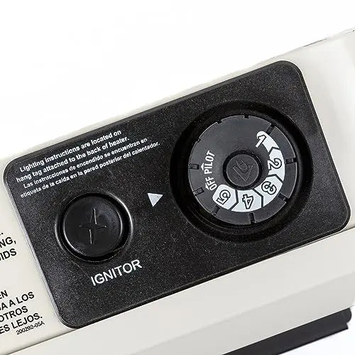 HearthSense IR26T-BB Ventless Dual Fuel Infrared Space Heater with Thermostat Control