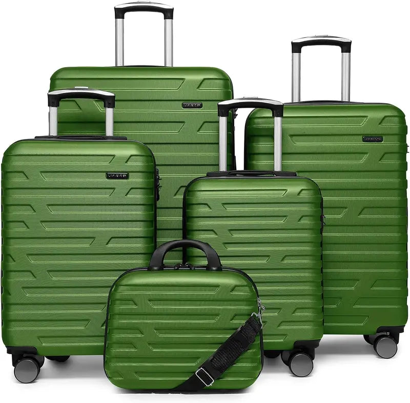 6-Piece Lightweight Expandable Hardshell Luggage Set  TSA-Approved Carry-On & Checked Suitcases with Spinner Wheels