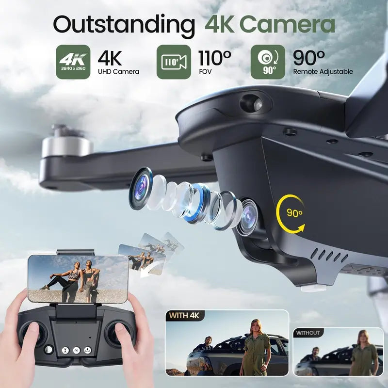 Holy Stone HS175D GPS Drone  4K Camera, Brushless Motors, Auto Return, Follow Me & 46-Minute Flight Time