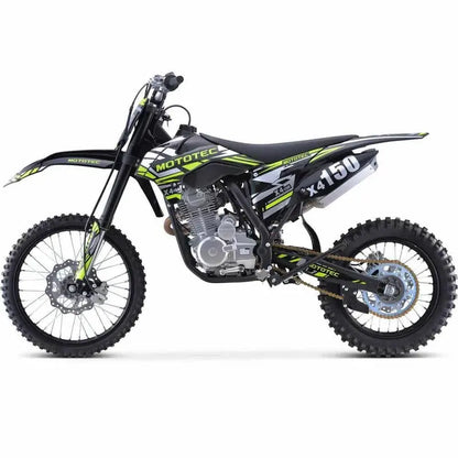 MotoTec X5 250cc 4-Stroke Black Dirt Bike  Off-Road Ready