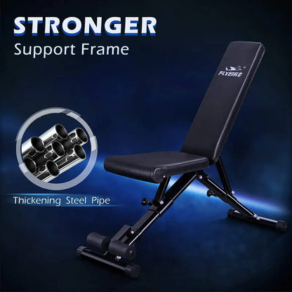 FLYBIRD Adjustable Weight Training Bench  Compact Full-Body Strength Workout Station
