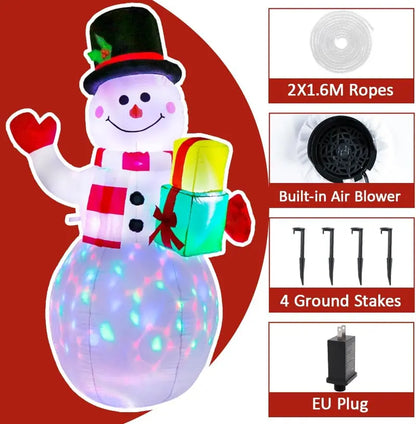 AerWo 12FT Giant Snowman Inflatable with LED Lights for Christmas Outdoor Decor
