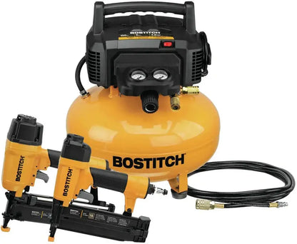 BOSTITCH 3-Tool Air Compressor Combo Kit  Inflator, Stapler, and Brad Nailer Bundle
