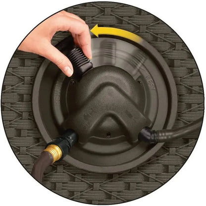 Suncast Aquawinder Java Hose Reel  Lightweight, Water-Powered, Hands-Free Retractable Garden Reel