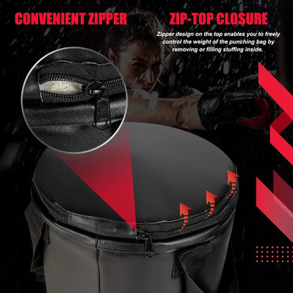 Premium Adult Punching Bag Kit  63 lb Filled Hanging Bag with Boxing Gloves & Hand Wraps
