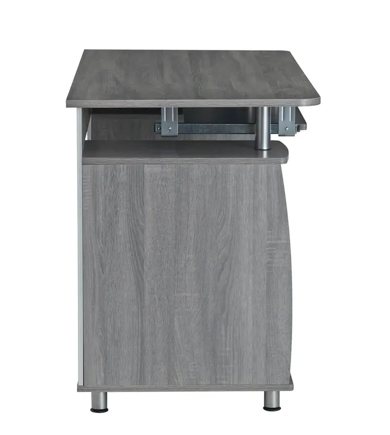 48″ Rectangular 3-Drawer Gray Computer Desk with Keyboard Tray