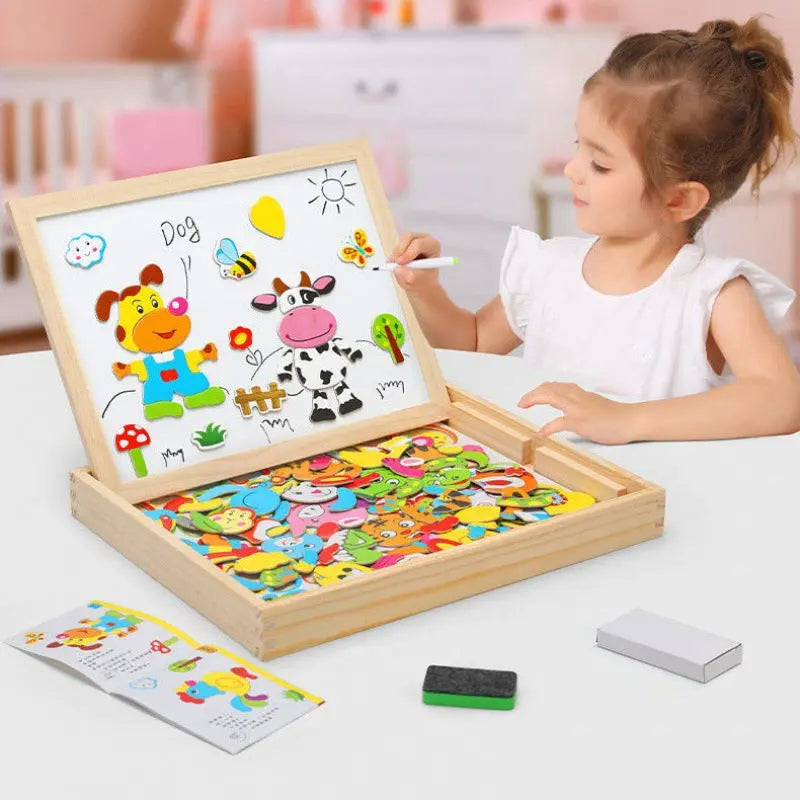 MagneDraw Montessori Magnetic Drawing Board  Dual-Surface Creative Learning Tool for Kids