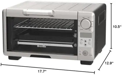 Breville Mini Smart Oven BOV450XL  Small Portable Toaster Oven, Brushed Stainless Steel