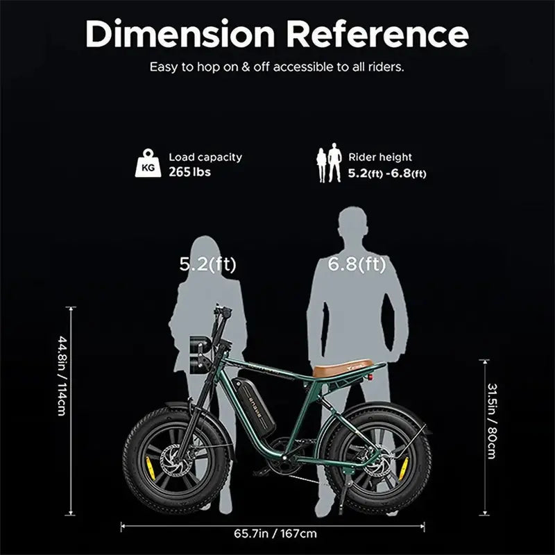 AKEZ 1000W All-Terrain Electric Bike  28 mph Top Speed, 48V 13Ah Removable Battery, 20×4.0″ Fat Tires, Full Suspension, UL Certified