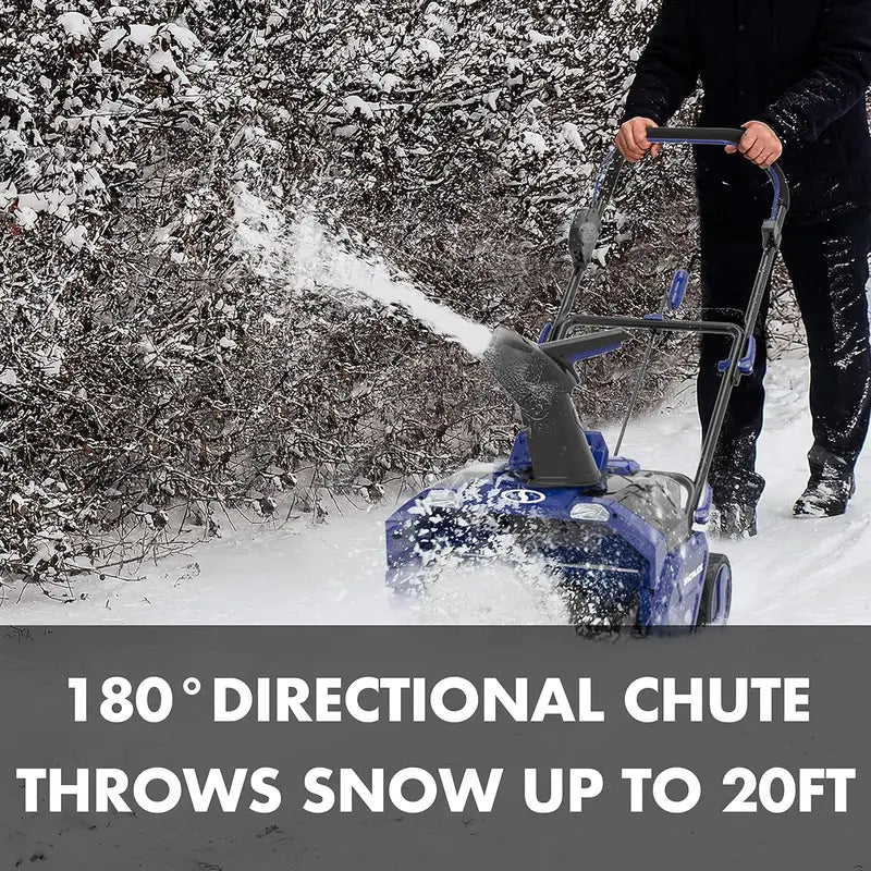 24V Cordless Snow Blower — 20-Inch Clearing Width, Kit with Two 4.0Ah Batteries & Charger