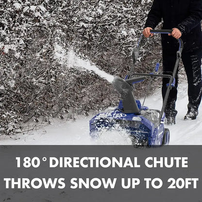 24V Cordless Snow Blower — 20-Inch Clearing Width, Kit with Two 4.0Ah Batteries & Charger