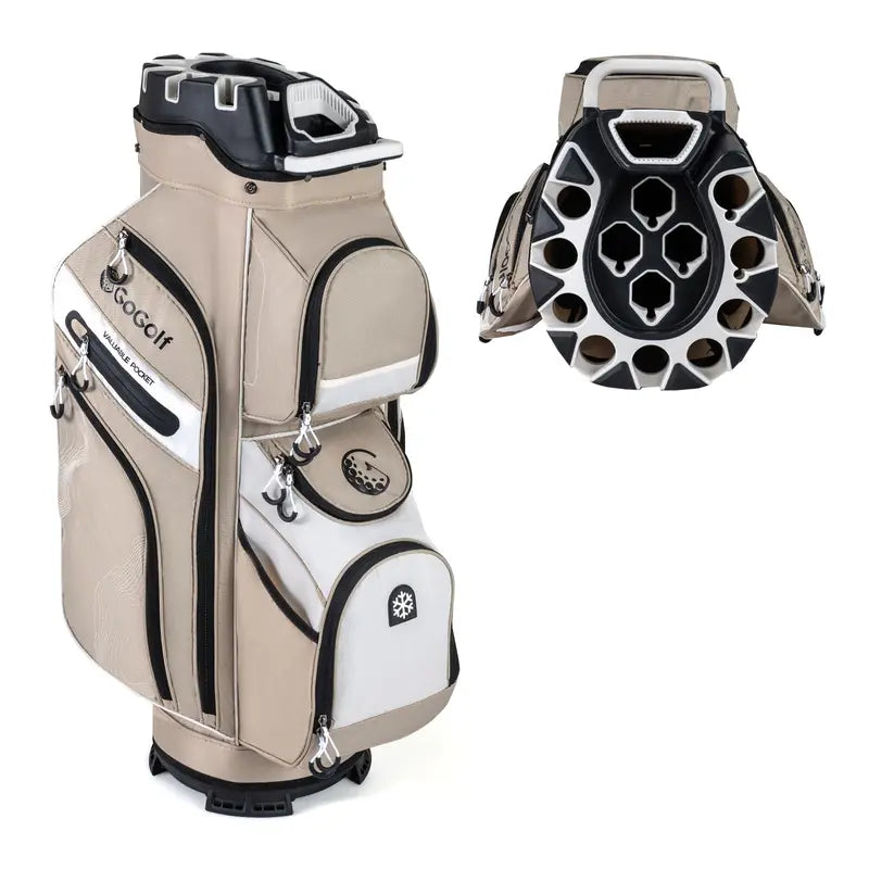 Lightweight Molded Golf Bag with 14-Way Full-Length Club Dividers