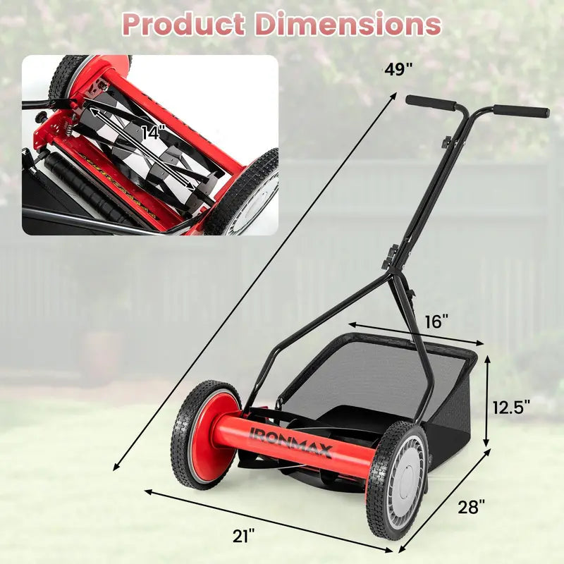 14-Inch Cordless Walk-Behind Grass Trimmer  5-Blade Precision Cutting System