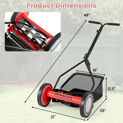 14-Inch Cordless Walk-Behind Grass Trimmer  5-Blade Precision Cutting System
