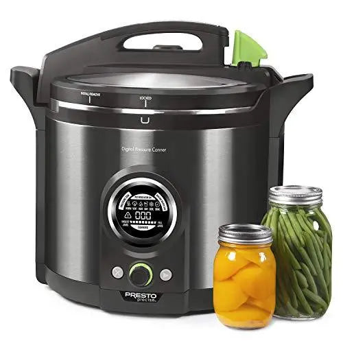 Presto 12-Quart Digital Pressure Canner  Black Stainless Steel Home Canning System with Programmable Settings
