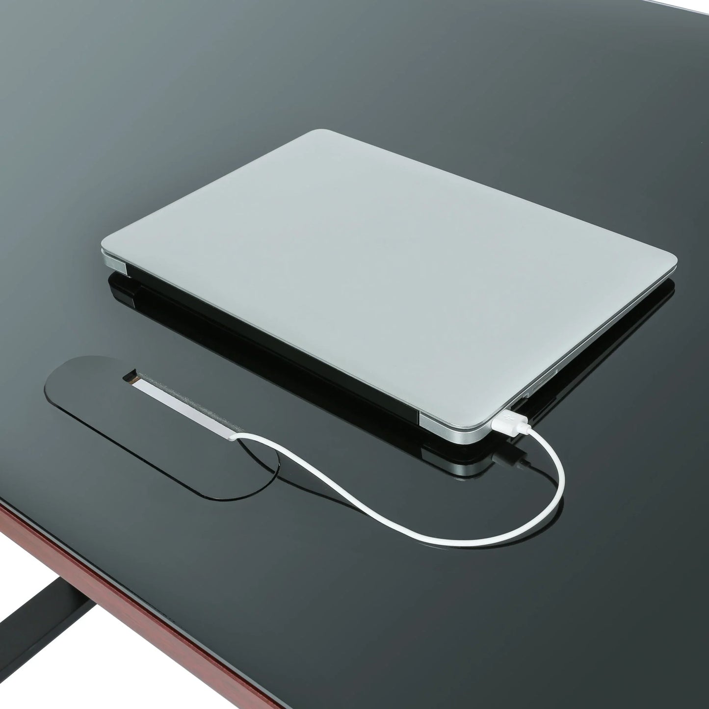Bureau assis debout avec plateau en verre - DYNAMIC EXECUTIVE