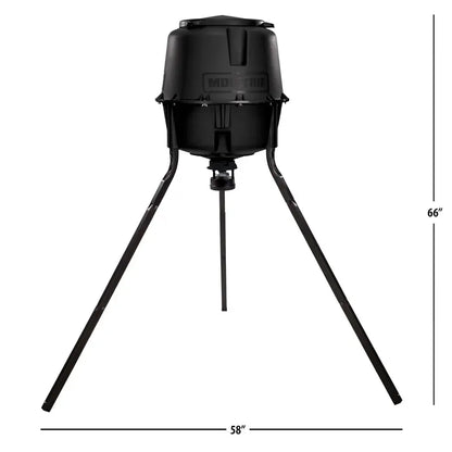 Moultrie 30-Gallon Deer Feeder Tripod with Quick-Lock, Digital Timer & Metal Spinner Plate