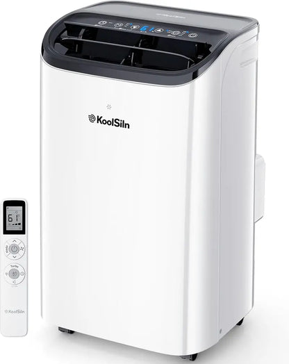 14,000 BTU Portable Air Conditioner  Cools Up to 700 Sq. Ft., Low-Noise Auto-Evaporation Design, Remote-Controlled for Garages & Offices
