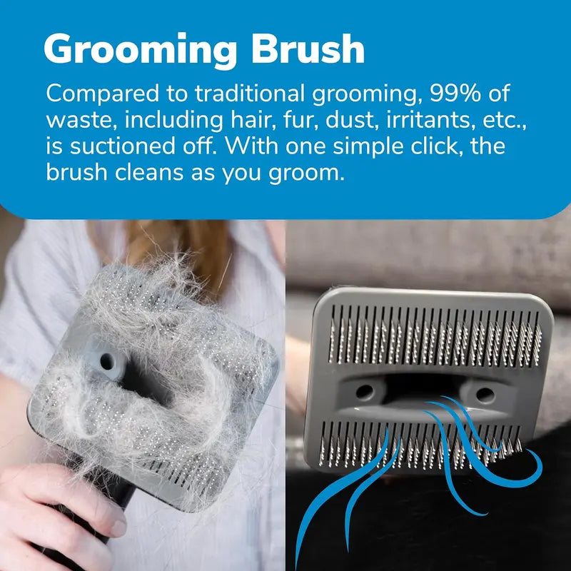 Professional Pet Grooming Vacuum Kit — 5-Tool Canister System, 2L Capacity, Universal Fur Collection for Cats & Dogs