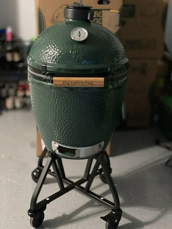 New Big Green Egg Kamado Grill  Complete Setup with Fresh Accessories and Warranty