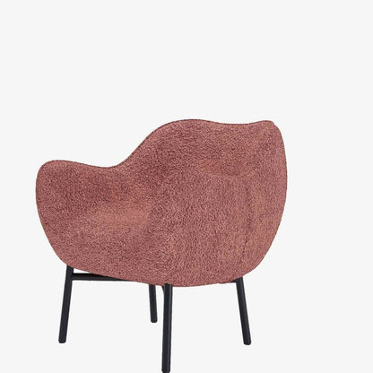 Fauteuil bouclette rose
