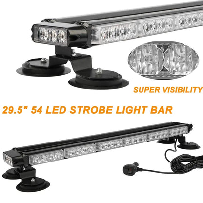 ASPL 29.5-Inch 54-LED Strobe Light Bar  Heavy-Duty Magnetic Mount Warning Light