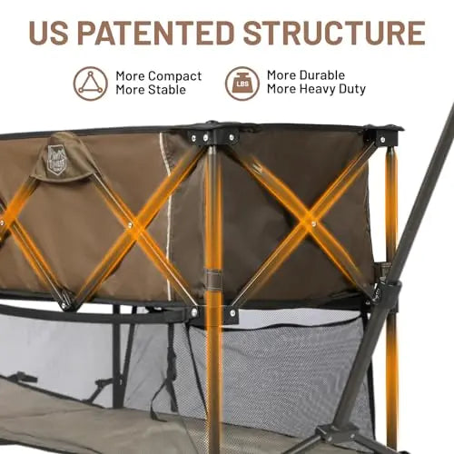 TIMBER RIDGE 400L Large Capacity Folding Double Decker Wagon, 54  Extra Long Extender Wagon Cart