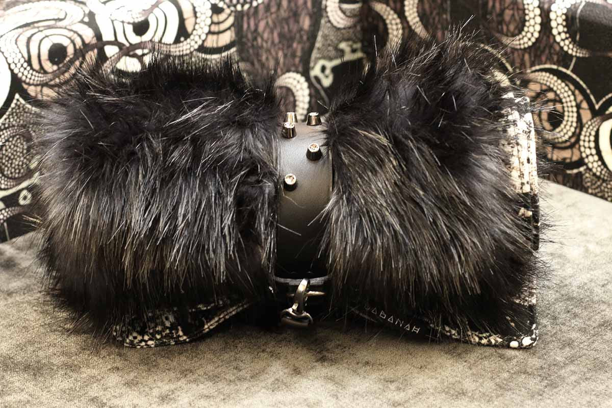 Couverture pour chat « Metis » Black Moon - Tissu Jean-Paul Gaultier