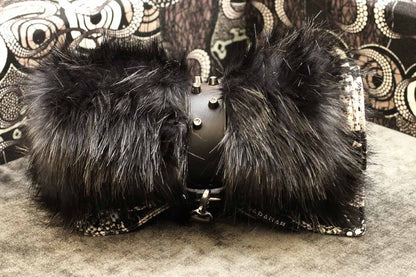Couverture pour chat « Metis » Black Moon - Tissu Jean-Paul Gaultier