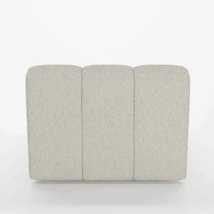 Canapé modulable en tissu bouclette gris-crème