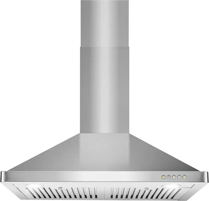 COSMO Vista Collection 30-Inch Wall-Mount Range Hood  380 CFM, Touch Controls, Ducted Design