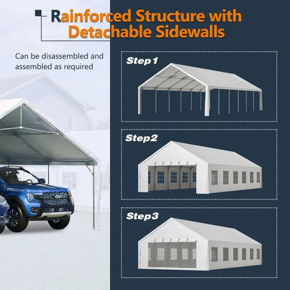 20′ x 40′ Commercial-Grade Party Tent  Waterproof Event Shelter with Zippered Door, Removable Sidewalls & Storage Bags