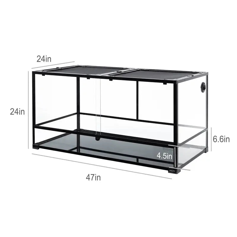 REPTIZOO 120-Gallon Extra-Large Reptile Habitat with Front-Opening Doors