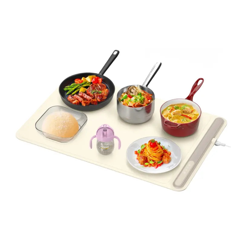 Electric Food Warming Tray  Touchscreen Controls, Foldable for Compact Storage