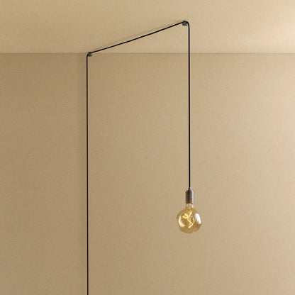 Voronoi I Plug-In Pendant in Graphite