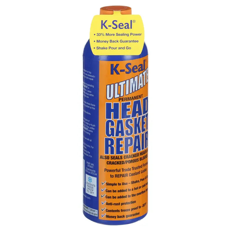 K-Seal Coolant Leak Repair, Head Gasket Sealant, Block Sealer, Radiator, Heater Core Stop Leak