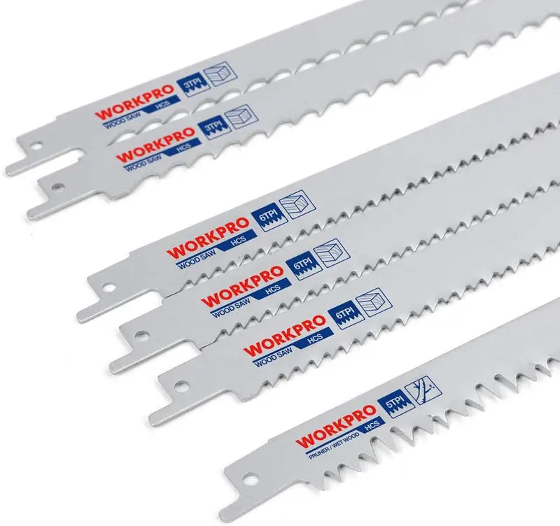 WORKPRO 32-Piece Reciprocating Saw Blade Set with Organizing Pouch