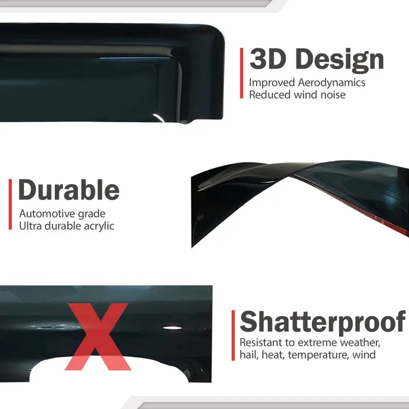 JSP Window Vent Visor For Dodge Dart 2013-2016 Tape-On Rain Guard Deflector