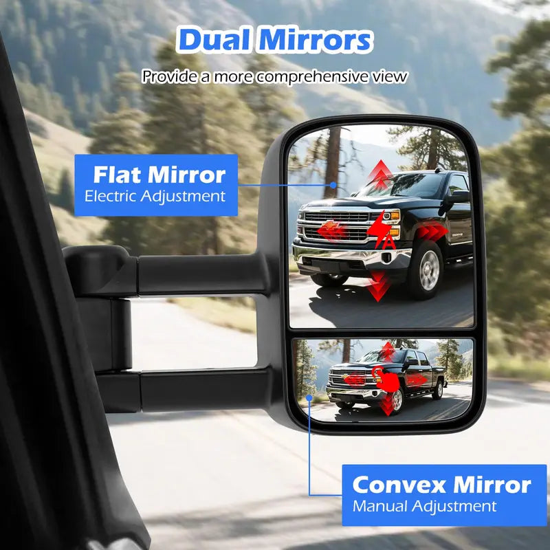 Towing Mirrors for 20032006 Chevrolet Silverado & GMC Sierra Full-Size Trucks