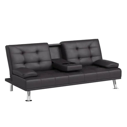 JUMMICO Modern Futon Sofa Bed  Convertible Folding Couch with Multiple Seating Configurations
