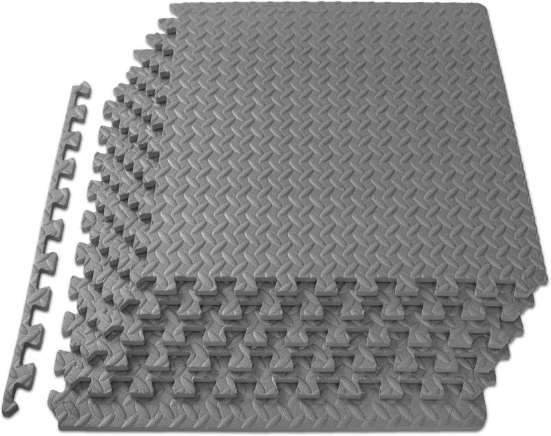 Non-Slip EVA Foam Floor Tiles  Interlocking Mat Set for Home Fitness