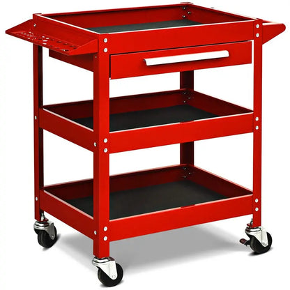 Heavy-Duty Rolling Tool Cart  330-LB Capacity 3-Tier Mobile Workshop Organizer