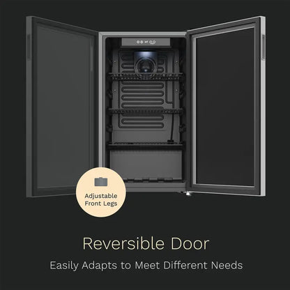 hOmeLabs Beverage Refrigerator and Cooler   120 Can Mini Fridge with Glass Door for Soda Beer or Wine
