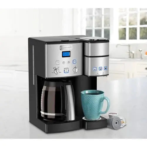 Cuisinart SS-15P1 Single-Serve 12-Cup Coffee Maker  Adjustable Brew Sizes (6/8/10 oz), Stainless Steel