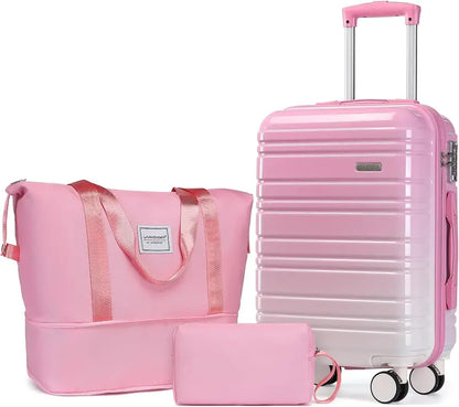 6-Piece Expandable Rolling Luggage Set  Lightweight Hardshell Suitcases with Smooth-Spinning Wheels & Modular Packing Options