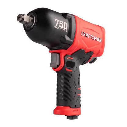 1/2-Inch Air Impact Wrench  750 ft-lb Max Torque for Automotive Repairs