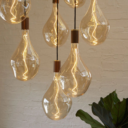 Voronoi III Pendant Light in Walnut