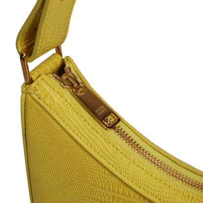 Marceau - Cuir Embossé Lézard Limoncello