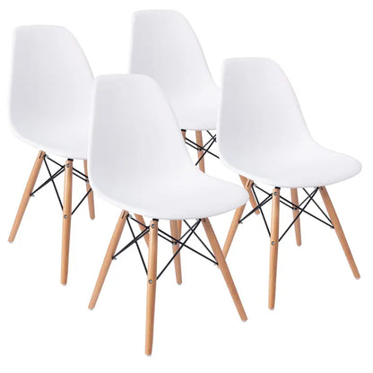 Lacoo Pre-Assembled Mid Century Modern Dining Chairs, Set of 4, Multiple Colors