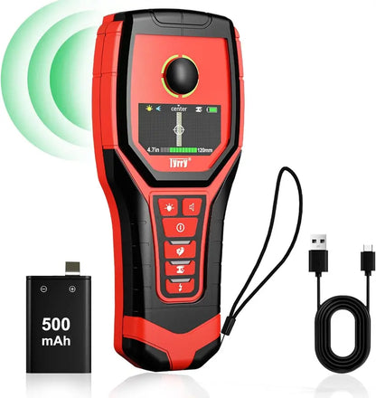 5-in-1 Rechargeable Stud Finder  9-Sensor Wall Scanner with HD Display, Depth Readings & Audio Alerts